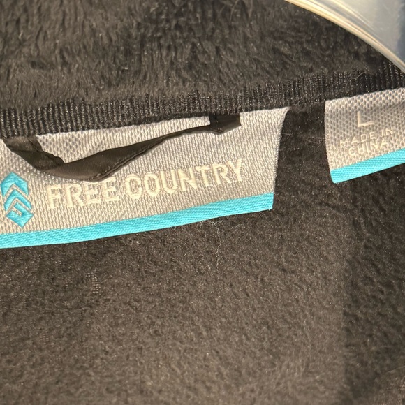 FREE COUNTRY Womens Plush Full Zip Jacket Black Large Zip pockets - Picture 3 of 9